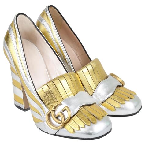 gucci marmont metallic pump silver|gucci handbags sale.